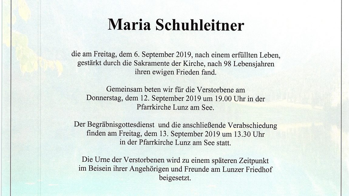 Maria Schuhleitner