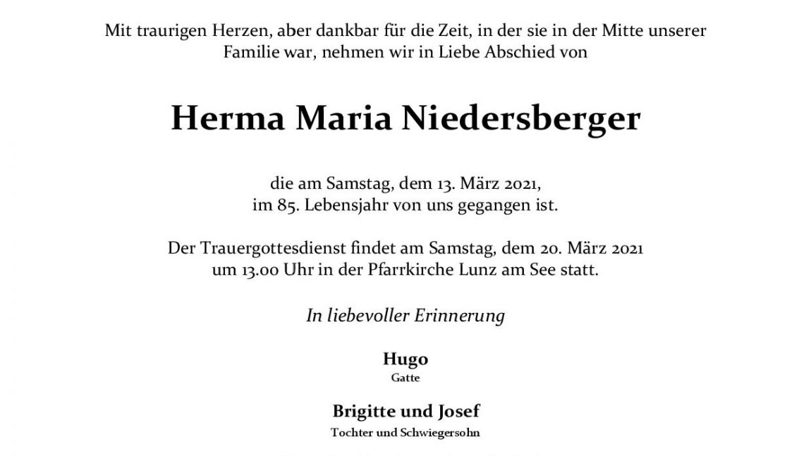 Herma Maria Niedersberger